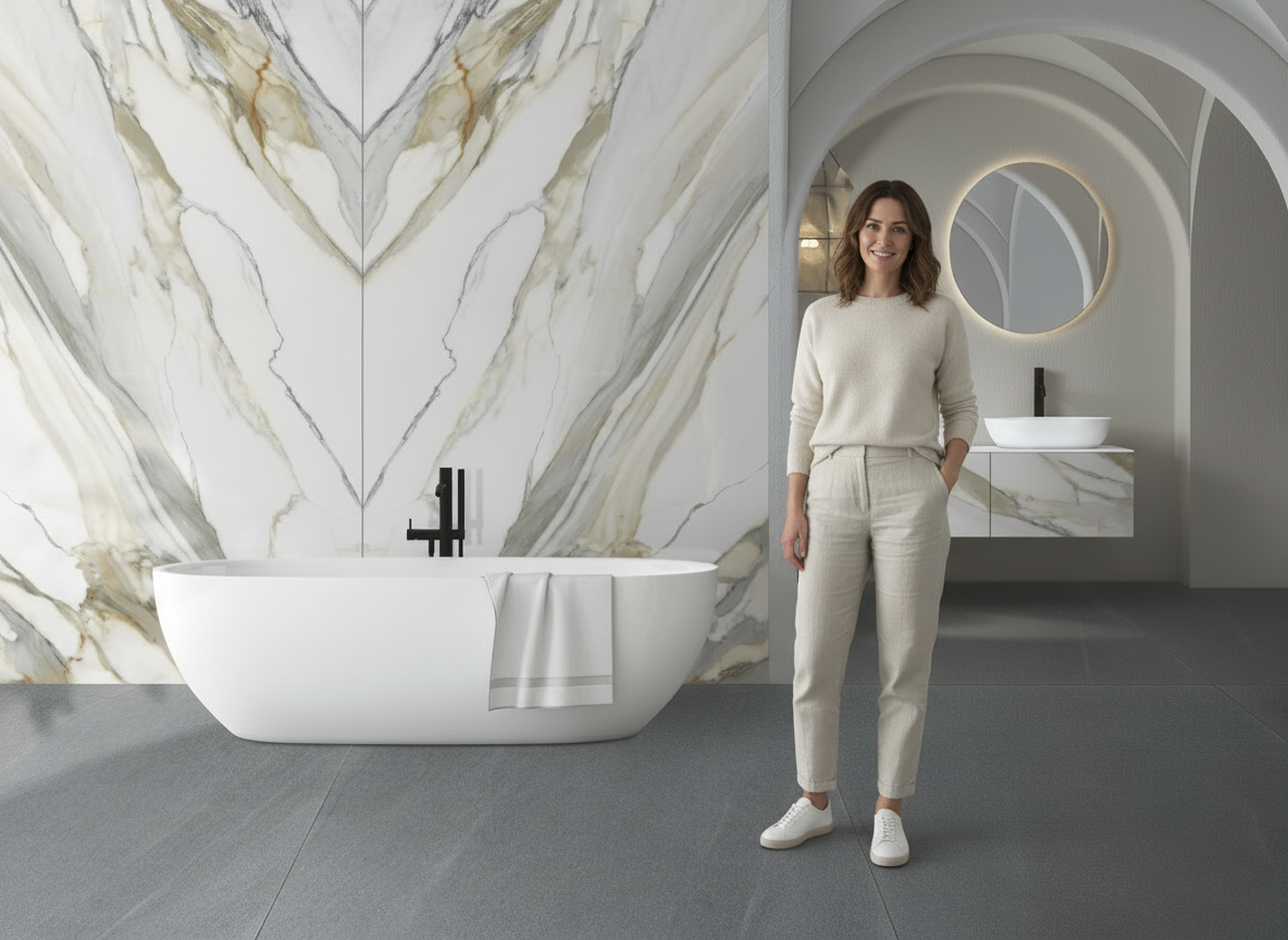 Porcelain Plus Luxury Showroom – Calacatta Marble Porcelain Walls