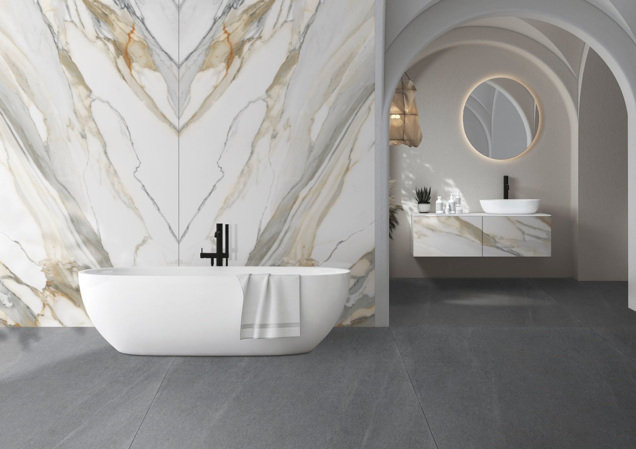 Luxury porcelain shower walls in Andover Massachusetts
